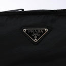 PRADA Shoulder Bag Nylon Black Silver Auth 137512-14