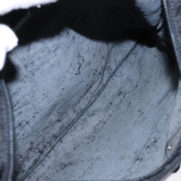 PRADA Shoulder Bag Nylon Black Silver Auth 137512