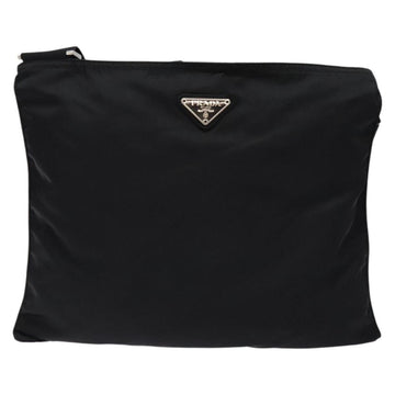 PRADA Shoulder Bag Nylon Black Silver Auth 137512 - 0