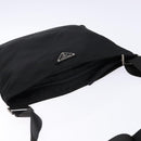 PRADA Shoulder Bag Nylon Black Silver Auth 137512-6
