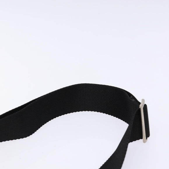 PRADA Shoulder Bag Nylon Black Silver Auth 137512