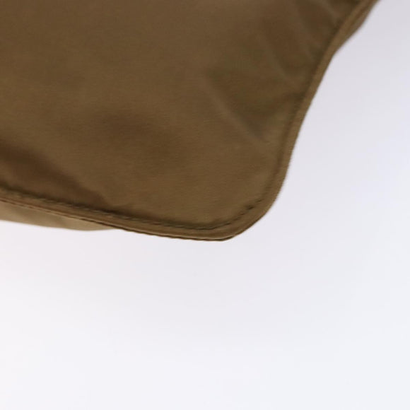 PRADA Shoulder Bag Nylon Brown Silver Auth 137514