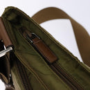 PRADA Shoulder Bag Nylon Brown Silver Auth 137514-8