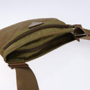 PRADA Shoulder Bag Nylon Brown Silver Auth 137514-6