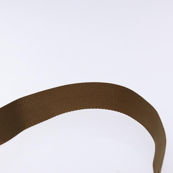 PRADA Shoulder Bag Nylon Brown Silver Auth 137514