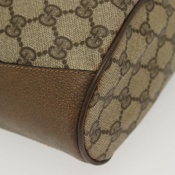 GUCCI GG Supreme Web Sherry Line Shoulder Bag PVC Beige 14 02 034 Auth 137535