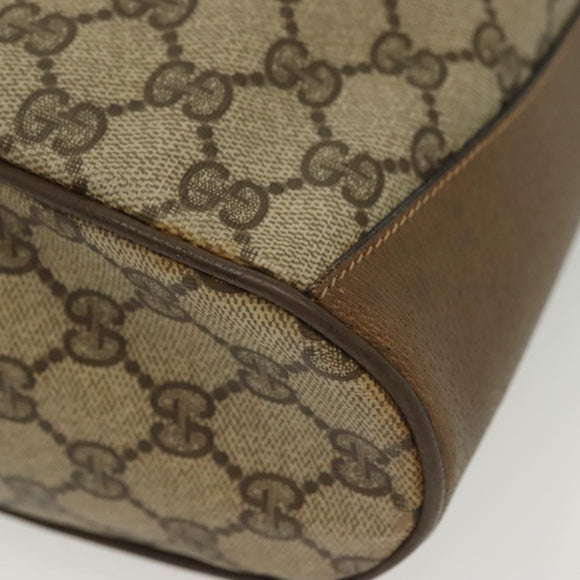 GUCCI GG Supreme Web Sherry Line Shoulder Bag PVC Beige 14 02 034 Auth 137535