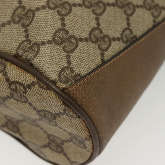 GUCCI GG Supreme Web Sherry Line Shoulder Bag PVC Beige 14 02 034 Auth 137535