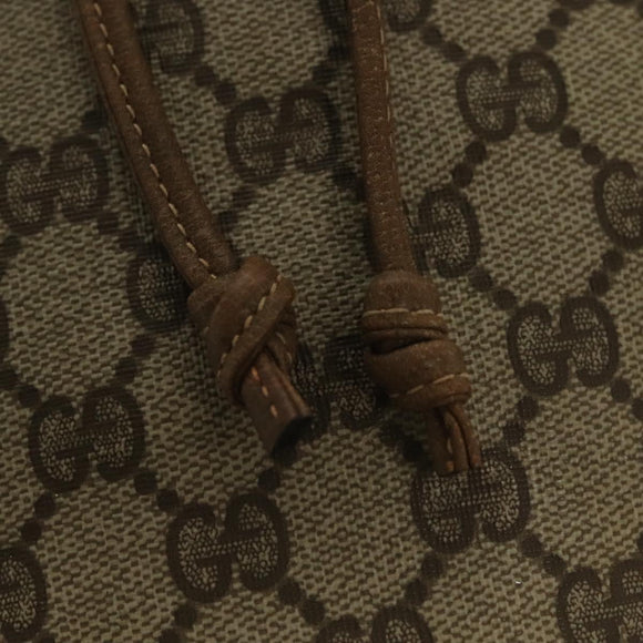 GUCCI GG Supreme Web Sherry Line Shoulder Bag PVC Beige 14 02 034 Auth 137535