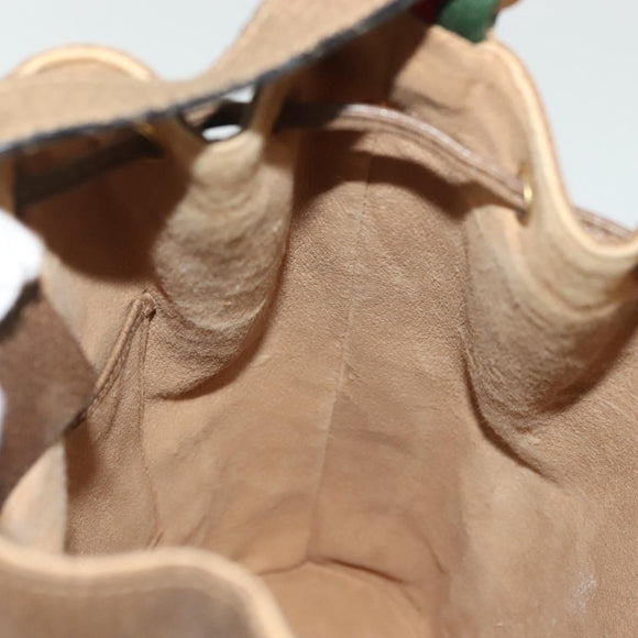 GUCCI GG Supreme Web Sherry Line Shoulder Bag PVC Beige 14 02 034 Auth 137535