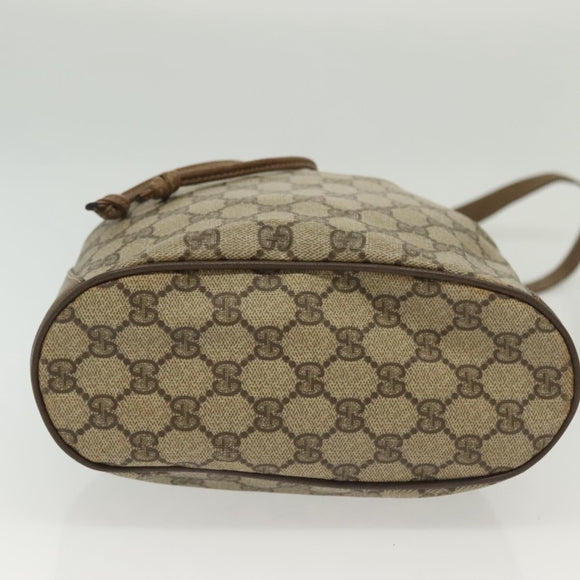 GUCCI GG Supreme Web Sherry Line Shoulder Bag PVC Beige 14 02 034 Auth 137535