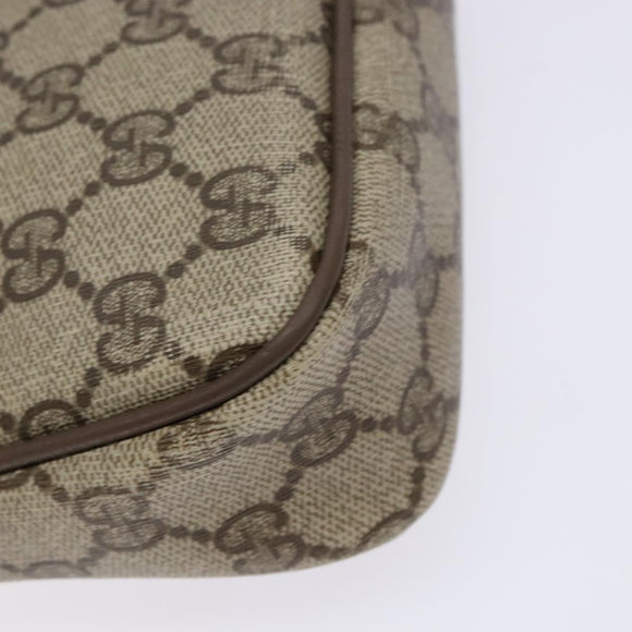 GUCCI GG Supreme Shoulder Bag PVC Beige Gold 114291 Auth 137544