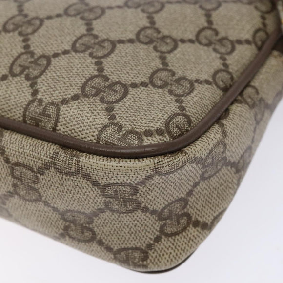 GUCCI GG Supreme Shoulder Bag PVC Beige Gold 114291 Auth 137544