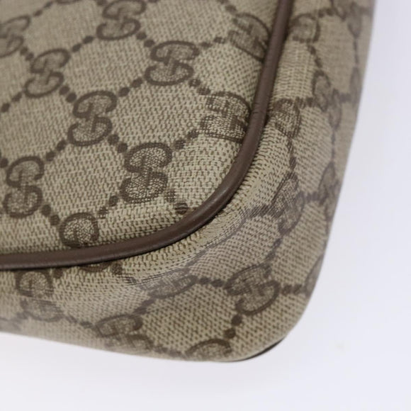 GUCCI GG Supreme Shoulder Bag PVC Beige Gold 114291 Auth 137544