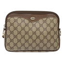 GUCCI GG Supreme Shoulder Bag PVC Beige Gold 114291 Auth 137544-2