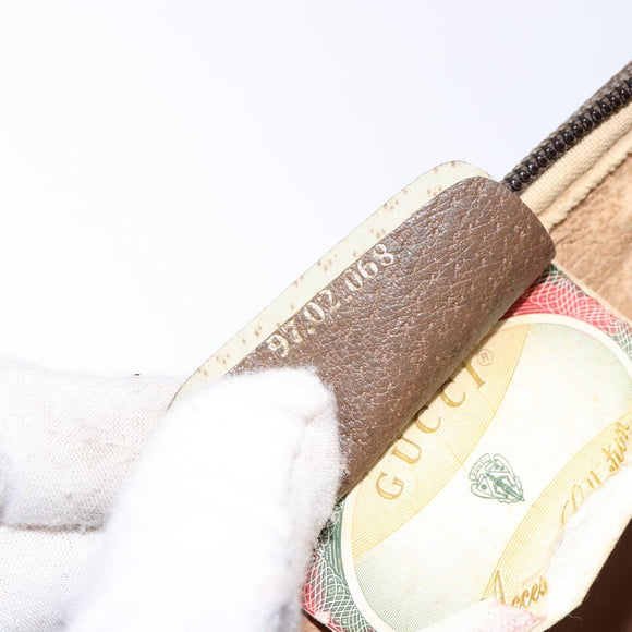 GUCCI GG Supreme Shoulder Bag PVC Beige Gold 114291 Auth 137544