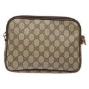 GUCCI GG Supreme Shoulder Bag PVC Beige Gold 114291 Auth 137544-3