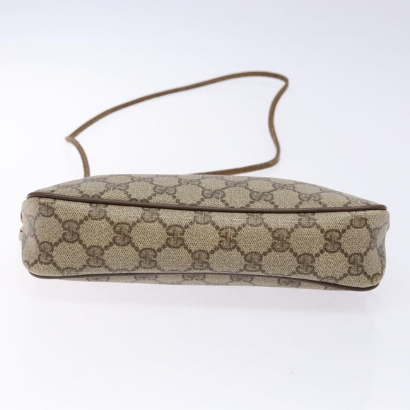 GUCCI GG Supreme Shoulder Bag PVC Beige Gold 114291 Auth 137544