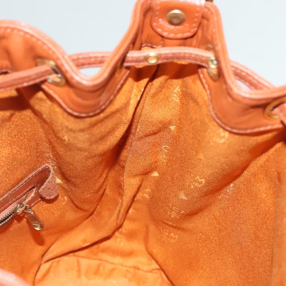 MCM Logogram Vicetos Shoulder Bag PVC Leather Brown Gold Auth 137547