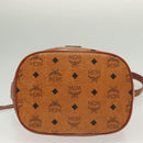 MCM Logogram Vicetos Shoulder Bag PVC Leather Brown Gold Auth 137547-9