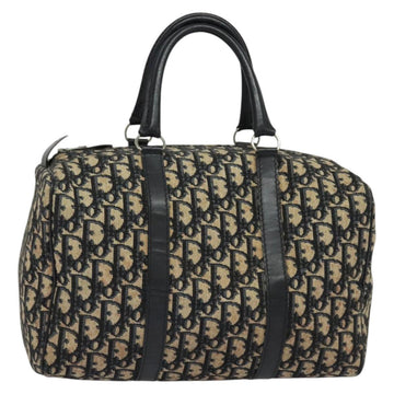 Christian Dior Trotter Canvas Hand Bag Navy Silver Auth 137549