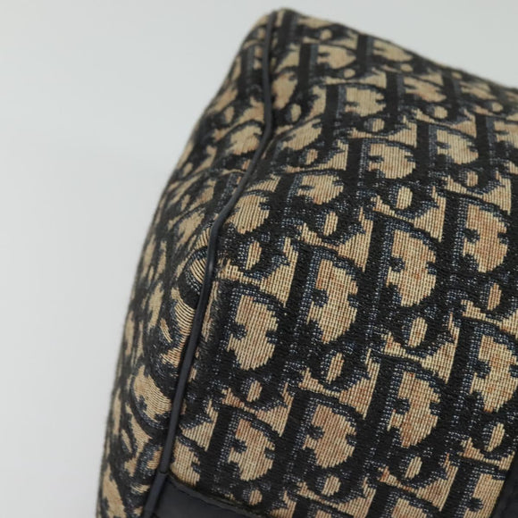 Christian Dior Trotter Canvas Hand Bag Navy Silver Auth 137549