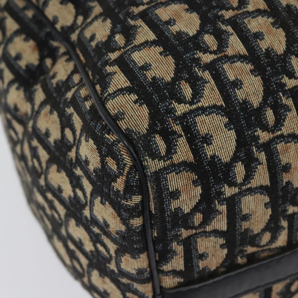 Christian Dior Trotter Canvas Hand Bag Navy Silver Auth 137549