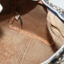 Christian Dior Trotter Canvas Hand Bag Navy Silver Auth 137549-15