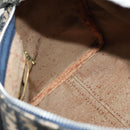 Christian Dior Trotter Canvas Hand Bag Navy Silver Auth 137549-16