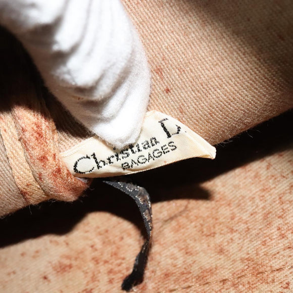 Christian Dior Trotter Canvas Hand Bag Navy Silver Auth 137549