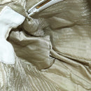 PRADA Gathered Shoulder Bag Leather White Gold Auth 137551-21