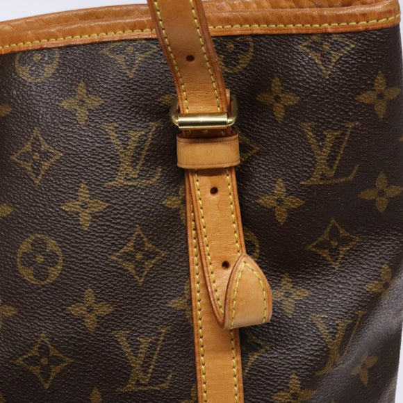 LOUIS VUITTON Monogram Bucket GM Shoulder Bag M42236 LV Auth 137558