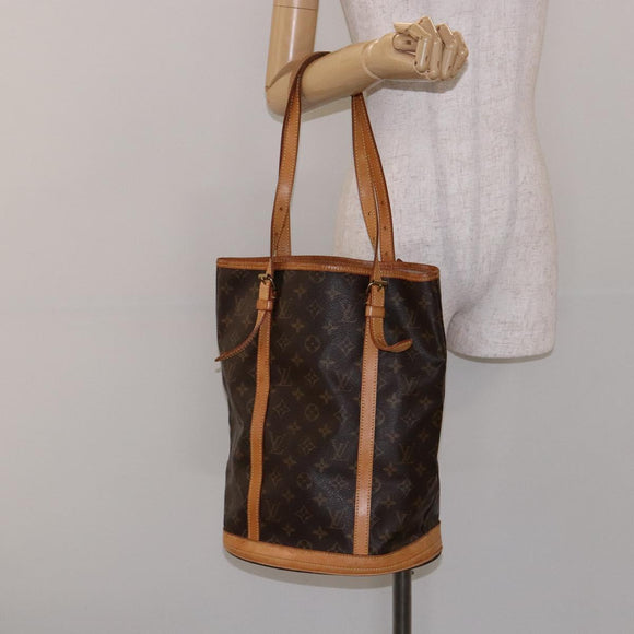 LOUIS VUITTON Monogram Bucket GM Shoulder Bag M42236 LV Auth 137558