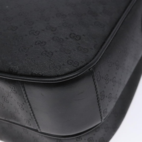 GUCCI Micro GG Supreme Shoulder Bag PVC Black Gold 001 14 0925 Auth 137566