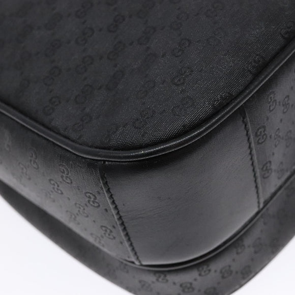 GUCCI Micro GG Supreme Shoulder Bag PVC Black Gold 001 14 0925 Auth 137566