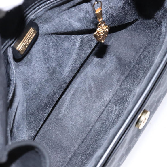 GUCCI Micro GG Supreme Shoulder Bag PVC Black Gold 001 14 0925 Auth 137566