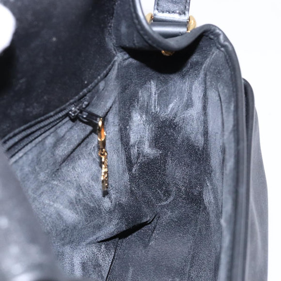 GUCCI Micro GG Supreme Shoulder Bag PVC Black Gold 001 14 0925 Auth 137566