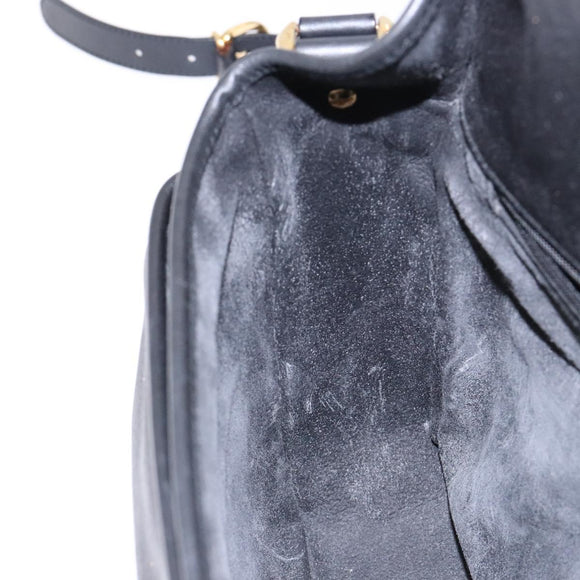 GUCCI Micro GG Supreme Shoulder Bag PVC Black Gold 001 14 0925 Auth 137566