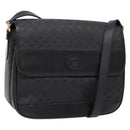 GUCCI Micro GG Supreme Shoulder Bag PVC Black Gold 001 14 0925 Auth 137566-1
