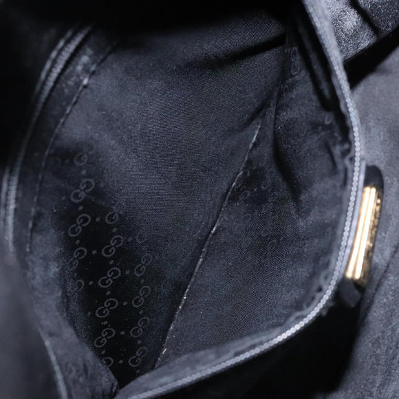 GUCCI Micro GG Supreme Shoulder Bag PVC Black Gold 001 14 0925 Auth 137566