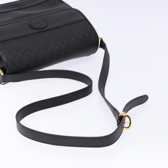 GUCCI Micro GG Supreme Shoulder Bag PVC Black Gold 001 14 0925 Auth 137566