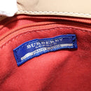BURBERRY Nova Check Blue Label Shoulder Bag Canvas Leather Pink Auth 137567-10