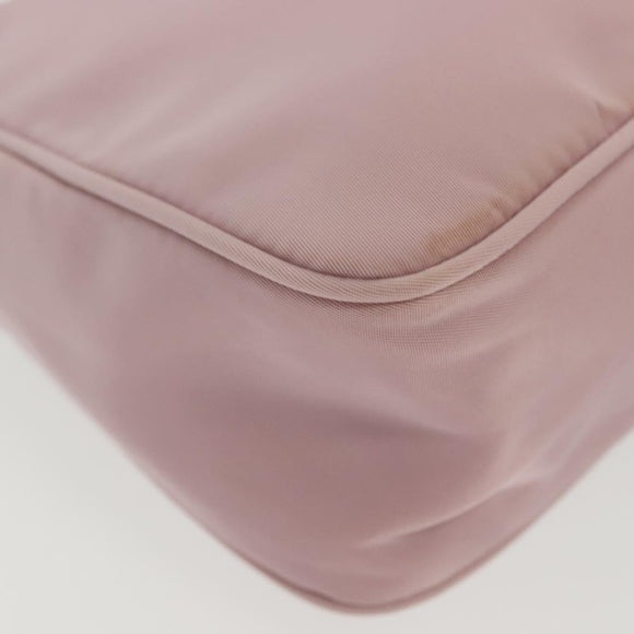 PRADA Accessory Pouch Nylon Pink Silver Auth 137568