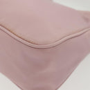 PRADA Accessory Pouch Nylon Pink Silver Auth 137568-15
