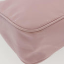 PRADA Accessory Pouch Nylon Pink Silver Auth 137568-16