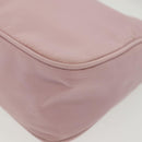 PRADA Accessory Pouch Nylon Pink Silver Auth 137568-17