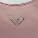 PRADA Accessory Pouch Nylon Pink Silver Auth 137568-18