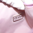 PRADA Accessory Pouch Nylon Pink Silver Auth 137568-19