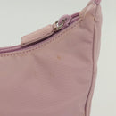 PRADA Accessory Pouch Nylon Pink Silver Auth 137568-3