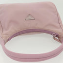 PRADA Accessory Pouch Nylon Pink Silver Auth 137568-7